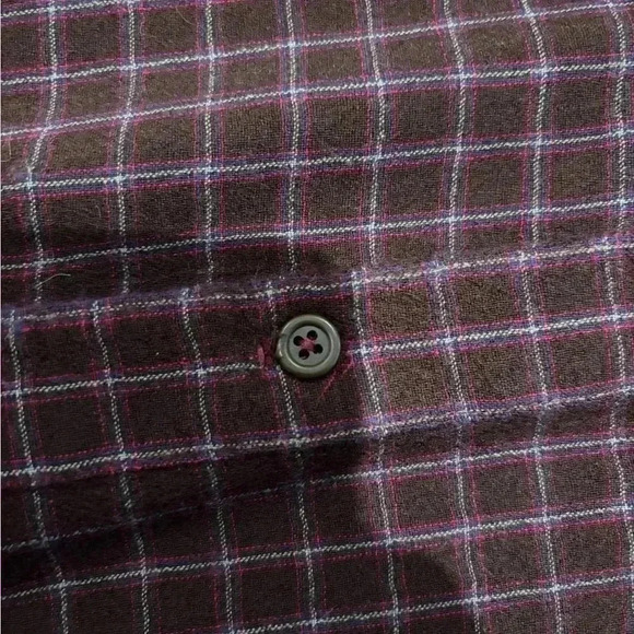 Vintage Maroon Pendleton plaid pattern button up wool medium - Picture 16 of 16